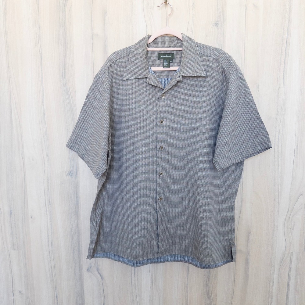 Ermenegildo Zegna Mens Short Sleeve Button Up Shirt XXL Cotton Italy Old Money